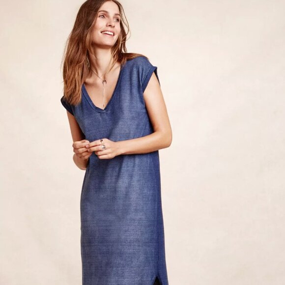 Cloth & Stone Denim Blue Maxi Dress - Picture 2 of 7